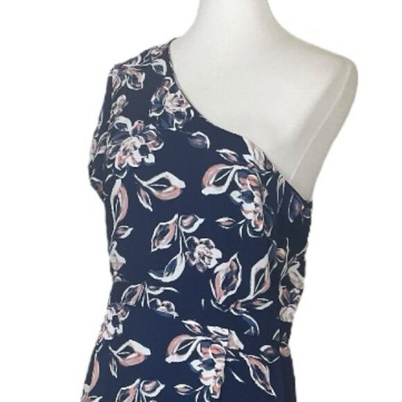 Charles Henry New Dress One Shoulder Midi Blue Pink Floral Women’s Size Large - Picture 12 of 16